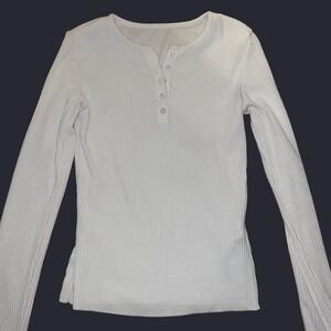 American Eagle Outfitters White Long Sleeve Tee